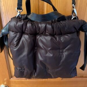 Alchimia Puffer Shoulder Bag in Dark Brown